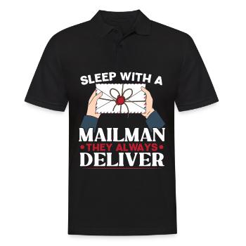 Sleep with a postman You always deliver - Men's Polo Shirt - black - Front - Kai (181cm)