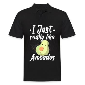 Ich mag Avocados einfach sehr Guac Guacamole Keto - Männer Poloshirt - Schwarz - Vorne - Kai (181cm)