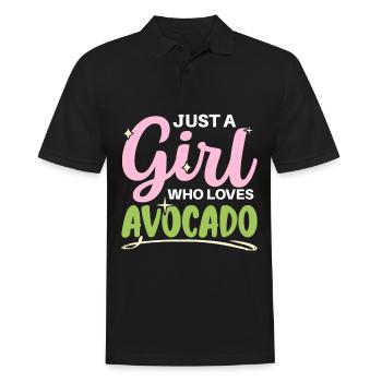 Nur ein Mädchen, das Avocado liebt Liebhaber Guaca - Männer Poloshirt - Schwarz - Vorne - Kai (181cm)