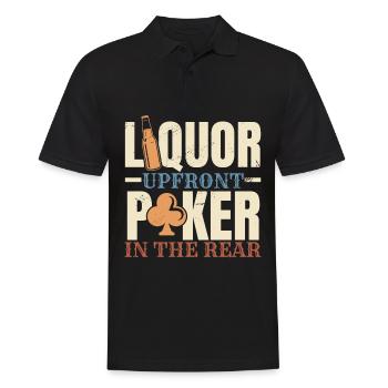 Spirituosen im Voraus Poker im Hintergrund Casino - Männer Poloshirt - Schwarz - Vorne - Kai (181cm)