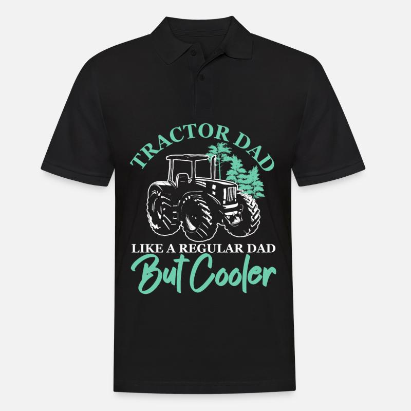 Traktor-Vater Wie ein normaler Vater, aber cooler - Männer Poloshirt - Schwarz