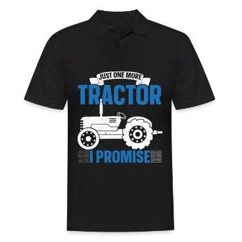 Un seul tracteur de plus que je promets à la ferme Ba - Polo Homme - noir - Devant - Kai (181cm)