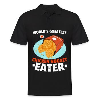 Der weltbeste Chicken-Nugget-Esser Nug Life - Männer Poloshirt - Schwarz - Vorne - Kai (181cm)