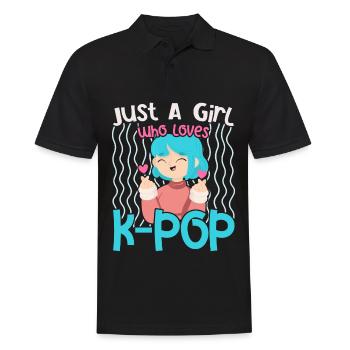 Juste une fille qui aime K-Pop Corée Popm coréen - Polo Homme - noir - Devant - Kai (181cm)