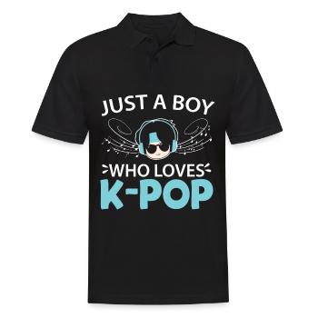 Juste un garçon qui aime la K-Pop Corée du Sud Coréen P - Polo Homme - noir - Devant - Kai (181cm)