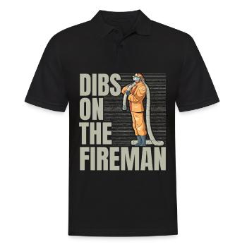 Dibs On The Fireman Firefighter Firefighter Fe - Men's Polo Shirt - black - Front - Kai (181cm)