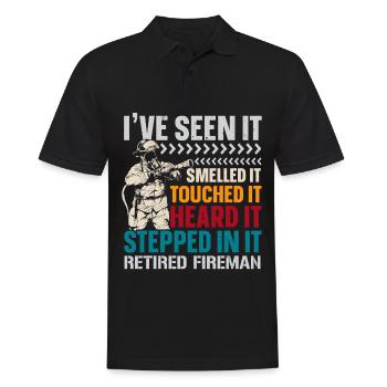 Feuerwehrmann im Ruhestand Brandbekämpfung Feuerwe - Männer Poloshirt - Schwarz - Vorne - Kai (181cm)