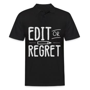Edit Or Regret Grammar Polizei Englisch Lehrer - Männer Poloshirt - Schwarz - Vorne - Kai (181cm)
