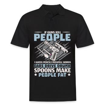 Second Amendment to the Constitution Gun Rights 2. - Men's Polo Shirt - black - Front - Kai (181cm)
