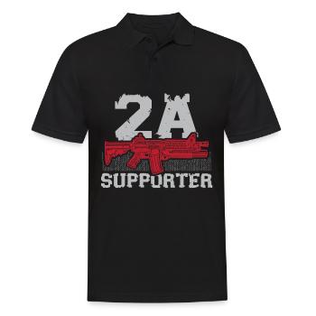 Second Change Supporter Gun Rights America - Polo Homme - noir - Devant - Kai (181cm)
