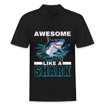 Horny en tant qu’amoureux des requins biologie marine mer - Polo Homme - noir - Devant - Kai (181cm)