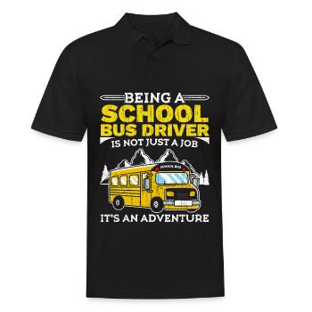 Bus driver is not just a job, it's an abente - Men's Polo Shirt - black - Front - Kai (181cm)