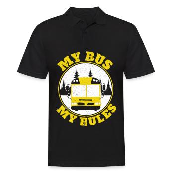 My Bus My Rules School Bus Drivers Student Transport - Men's Polo Shirt - black - Front - Kai (181cm)
