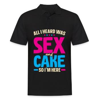 Alles was ich hörte war Sex und Pflege also bin ic - Männer Poloshirt - Schwarz - Vorne - Kai (181cm)