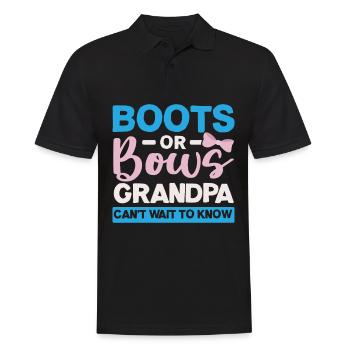 Boots or bows Grandpa can't wait - Men's Polo Shirt - black - Front - Kai (181cm)