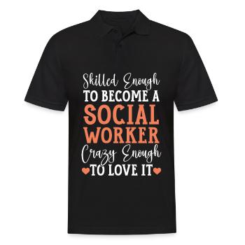 Social Worker Job Occupation Social Welfare - Men's Polo Shirt - black - Front - Kai (181cm)