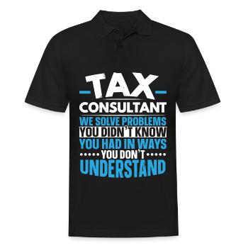 Steuerberater CPA Wirtschaftsprüfer Steuersaison W - Männer Poloshirt - Schwarz - Vorne - Kai (181cm)