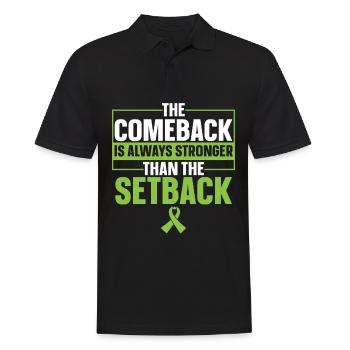 The comeback is always stronger than the setback - Men's Polo Shirt - black - Front - Kai (181cm)