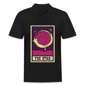 The Star Tarot Card Shaman Divination - Men's Polo Shirt - black - Front - Kai (181cm)