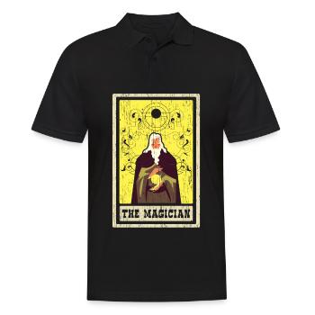 The Magician Tarot Card Shaman Divination - Men's Polo Shirt - black - Front - Kai (181cm)