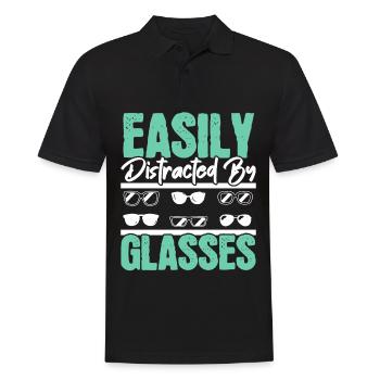Facilement distrait par les lunettes Optométriste Opt - Polo Homme - noir - Devant - Kai (181cm)