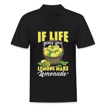 Quand la vie vous donne des citrons, faites de la limonade - Polo Homme - noir - Devant - Kai (181cm)