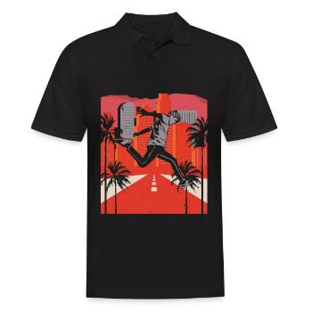 Parkour Course Libre Suivi Freestyle Sports - Polo Homme - noir - Devant - Kai (181cm)
