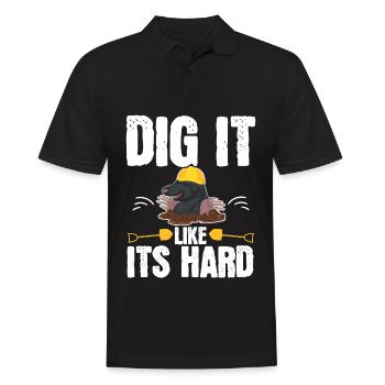 Dig It Like It's Hard Maulwurfsliebhaber Maulwurfs - Männer Poloshirt - Schwarz - Vorne - Kai (181cm)