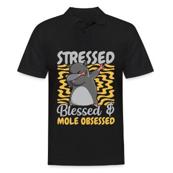 Mole Possessed Animal Mole Lovers Mole - Men's Polo Shirt - black - Front - Kai (181cm)