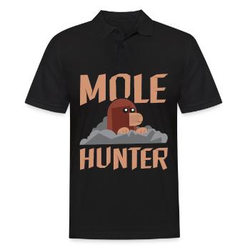 Mole Hunter Animal Hunter Wild Animal Mole - Men's Polo Shirt - black - Front - Kai (181cm)