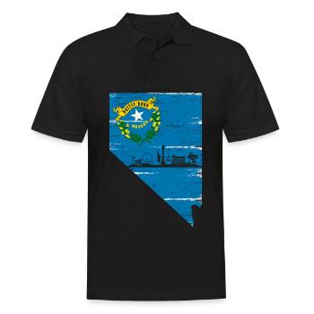 Nevada États-Unis État d’Amérique Nevadan Carson City - Polo Homme - noir - Devant - Kai (181cm)