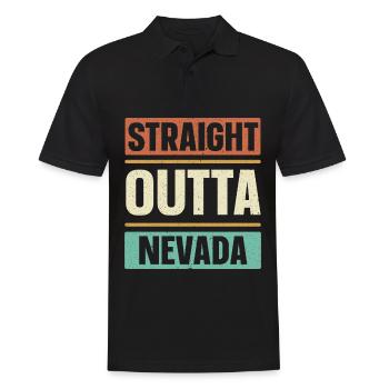 Straight Outta Nevada États-Unis État d’Amérique Neva - Polo Homme - noir - Devant - Kai (181cm)