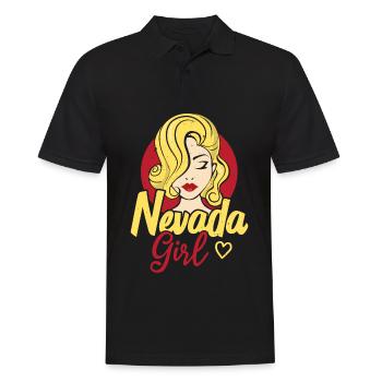 Nevada Girl États-Unis État d’Amérique Nevadan Carson City - Polo Homme - noir - Devant - Kai (181cm)