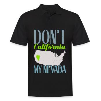 Ne pas Californie Mon Nevada USA Amérique Nevadan - Polo Homme - noir - Devant - Kai (181cm)