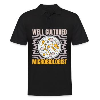 Well-cultivated microbiologist Science Biology - Men's Polo Shirt - black - Front - Kai (181cm)