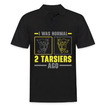 J’étais 2 Tarsiers animal normal Tarsier Lover - Polo Homme - noir - Devant - Kai (181cm)