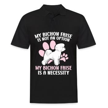 Bichon Frise Amoureux des chiens Éleveur de chiens chiot Pfö - Polo Homme - noir - Devant - Kai (181cm)