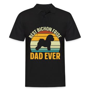 Best Bichon Frise Papa Ever Dog Love - Men's Polo Shirt - black - Front - Kai (181cm)