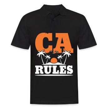 USA Flag America Voyage Californie - Polo Homme - noir - Devant - Kai (181cm)