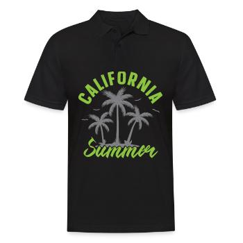 Californie Été États-Unis État d’Amérique Californie - Polo Homme - noir - Devant - Kai (181cm)