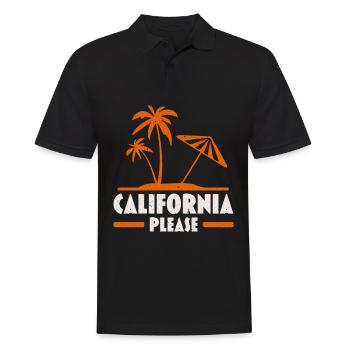 Californie S’il vous plaît États-Unis État d’Amérique Californien - Polo Homme - noir - Devant - Kai (181cm)