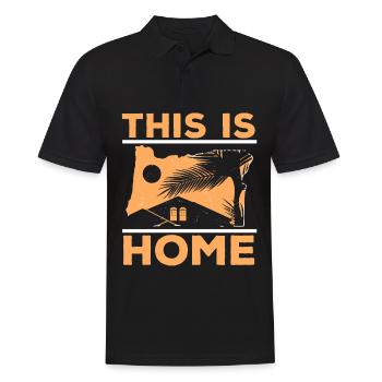 This is Home Oregon États-Unis État d’Amérique Oregonian - Polo Homme - noir - Devant - Kai (181cm)