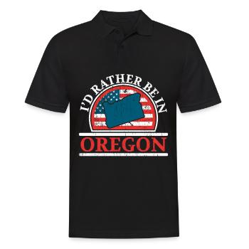 Je préférerais être en Oregon USA Amérique Oregon - Polo Homme - noir - Devant - Kai (181cm)