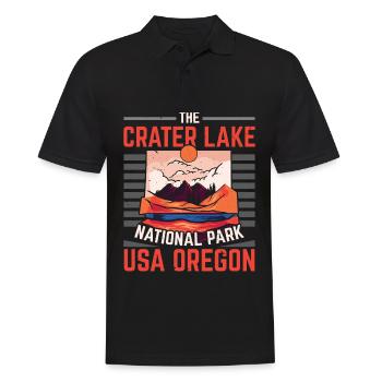 Der Crater Lake National Park USA Oregon Oregonian - Men's Polo Shirt - black - Front - Kai (181cm)