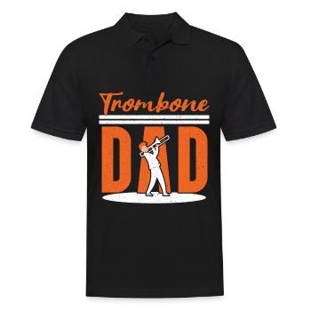 Trombone Papa Tromboniste Musicien Fête des Pères - Polo Homme - noir - Devant - Kai (181cm)
