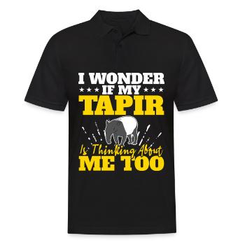Je me demande si mon tapir est aussi à propos de moi après moi - Polo Homme - noir - Devant - Kai (181cm)