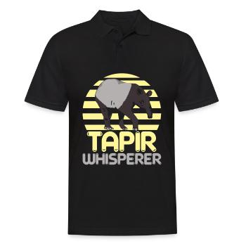 Tapirflüsterer Tier Zookeeper Tapirrific - Männer Poloshirt - Schwarz - Vorne - Kai (181cm)