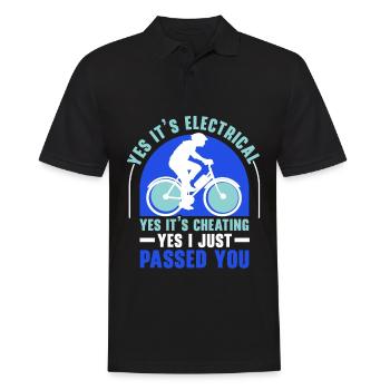 Electric Bike E-Bike Ride Bike Lovers - Men's Polo Shirt - black - Front - Kai (181cm)