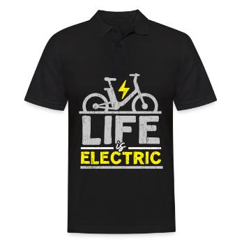 Life is electric E-Bike Electric Bike Rid - Men's Polo Shirt - black - Front - Kai (181cm)