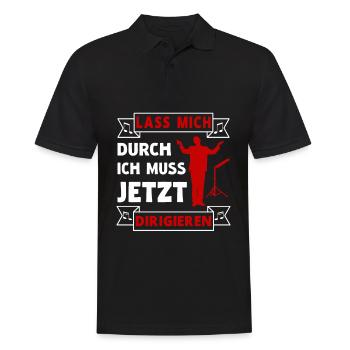 Dirigent Dirigieren Chor Orchester Musik Spruch - Männer Poloshirt - Schwarz - Vorne - Kai (181cm)